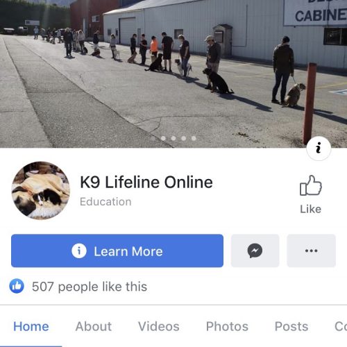 K9 Lifeline is our role model ,Join the group and get online education and benefits for you and your pet